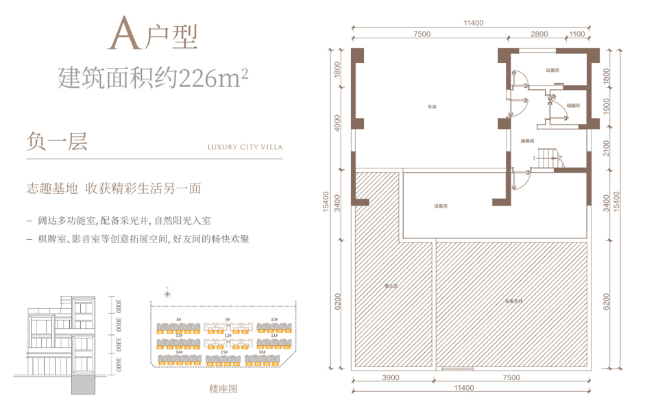 熙园&middot;院墅 A户型负一层 5房2厅3卫