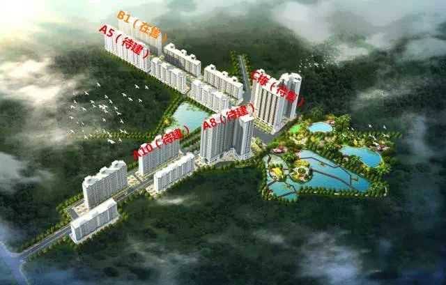 江畔锦城鸟瞰图