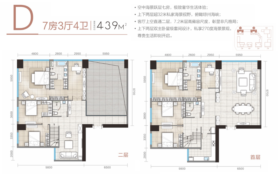 D户型 7房3厅4卫