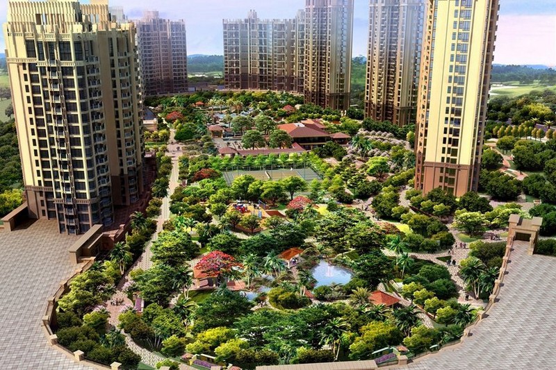 庭院鸟瞰效果图