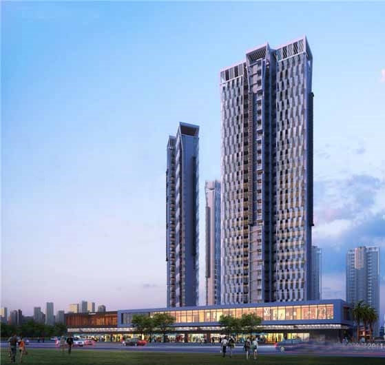 住宅楼沿街透视图
