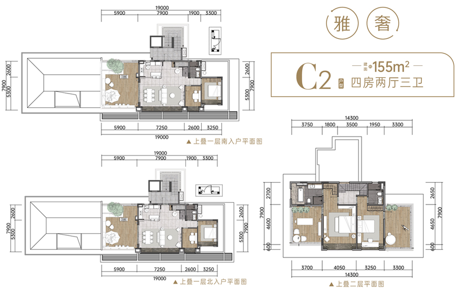 天岚院-C2户型 4房