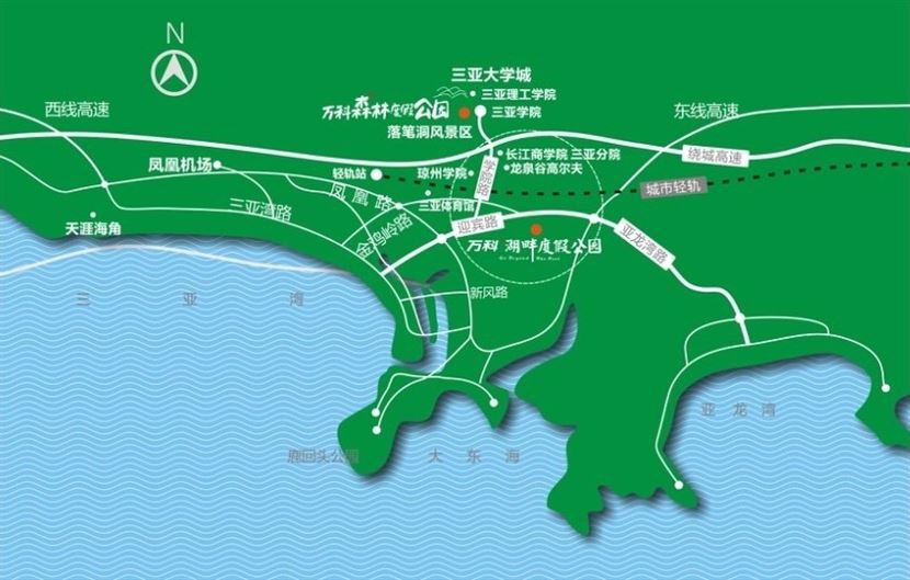 万科湖畔度假公园区位图