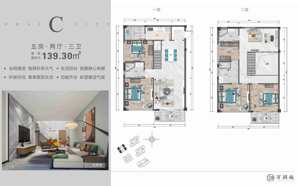 C户型 5房2厅3卫
