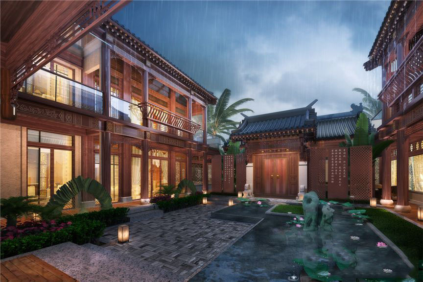 大合院内庭1