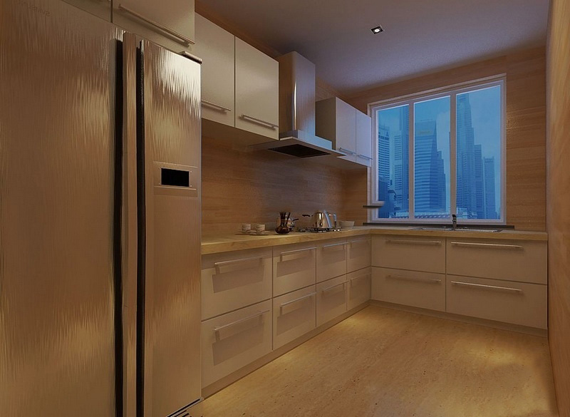 C栋别墅 三房两卫 203m&sup2;（港式)样板间：一楼厨房