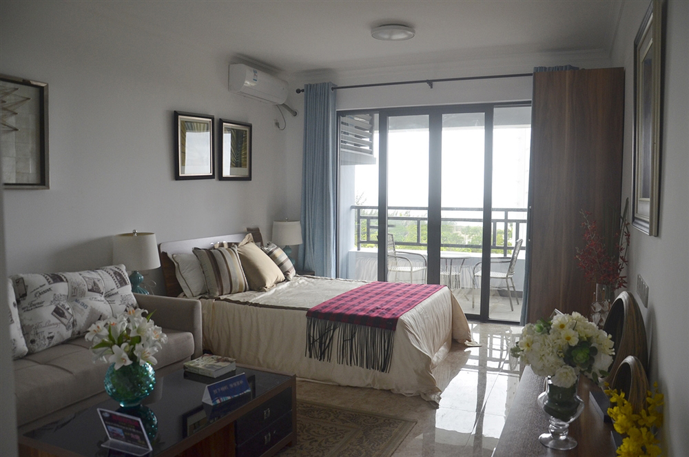 A1户型 1房2厅1卫1厨 43.53㎡样板间：卧室