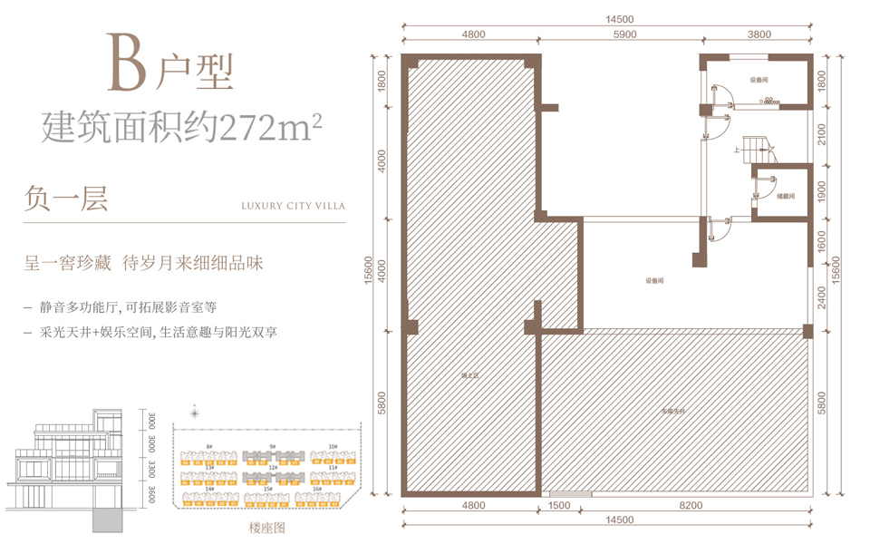 熙园&middot;院墅 B户型负一层 6房2厅4卫