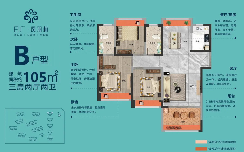 B户型 3房2厅