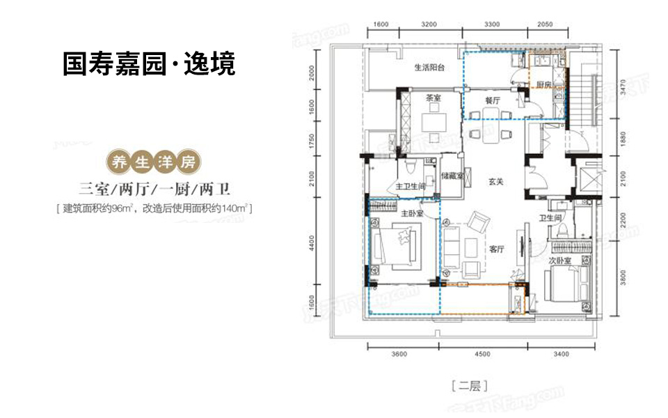 养生洋房二层-3室2厅2卫