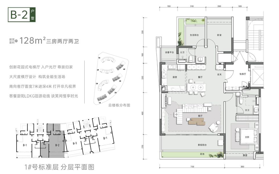 B-2户型 3房2厅2卫