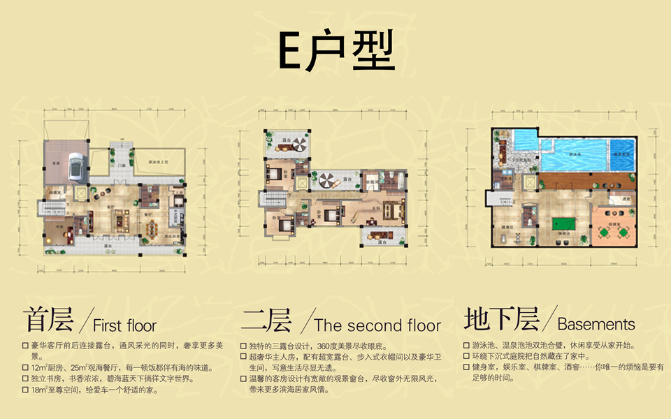 E户型 五房三厅五卫 700
