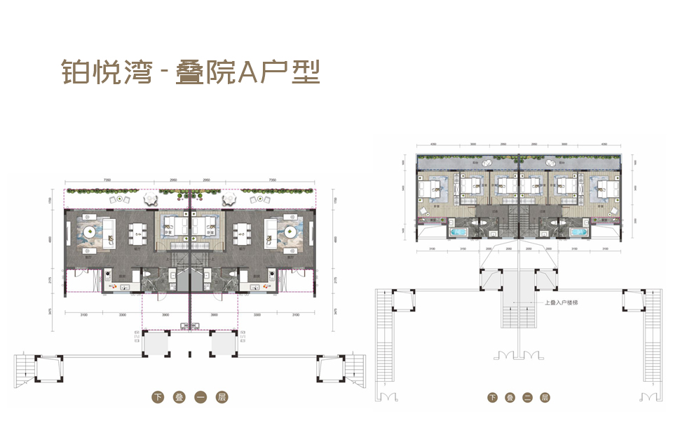 铂悦湾-叠院A户型 4房2厅3卫