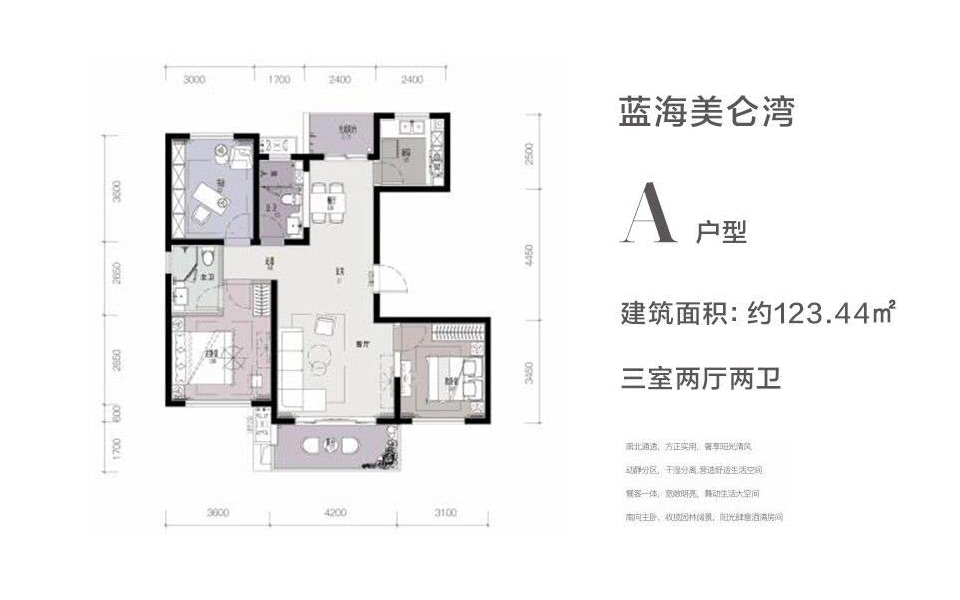 A户型  三房两厅两卫