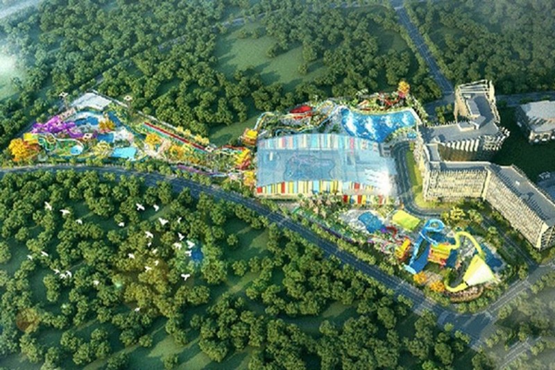 观澜湖中央公园区鸟瞰图 观澜湖中央公园区鸟瞰图