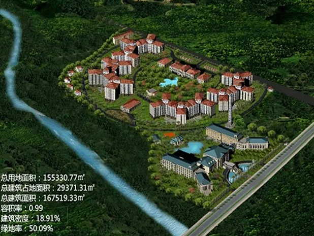 天来泉道斯庄园鸟瞰图