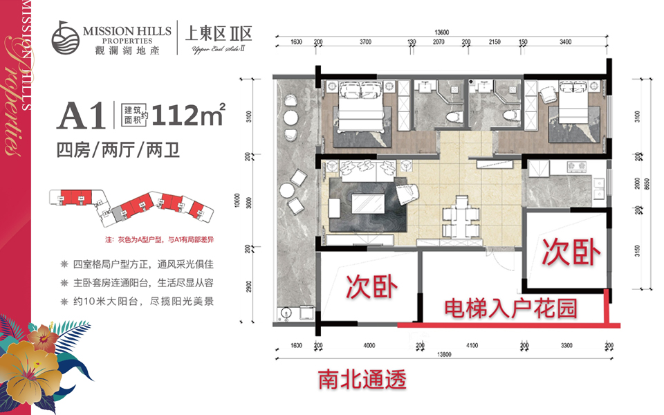 A1户型 4房2厅2卫