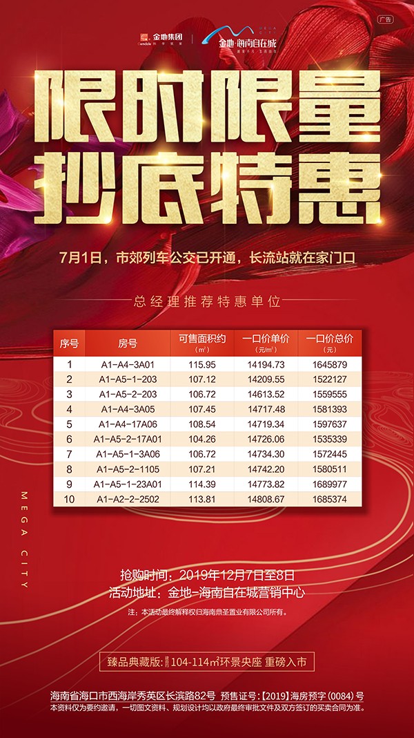 特价房源表 特价房源表