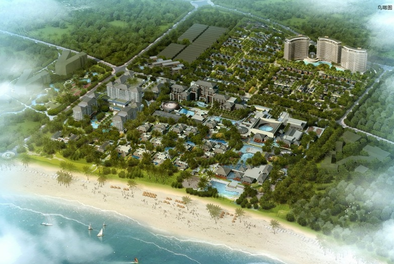 葛洲坝海棠福湾鸟瞰图