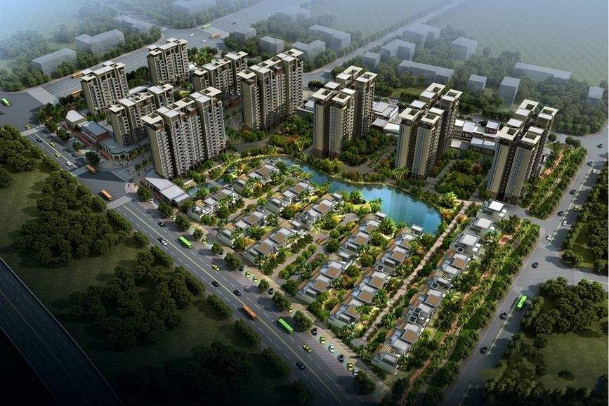 富力阅山湖鸟瞰图 富力阅山湖鸟瞰图