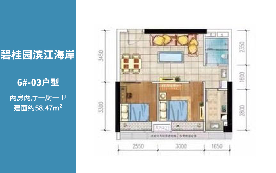 6#03户型 2房2厅1卫