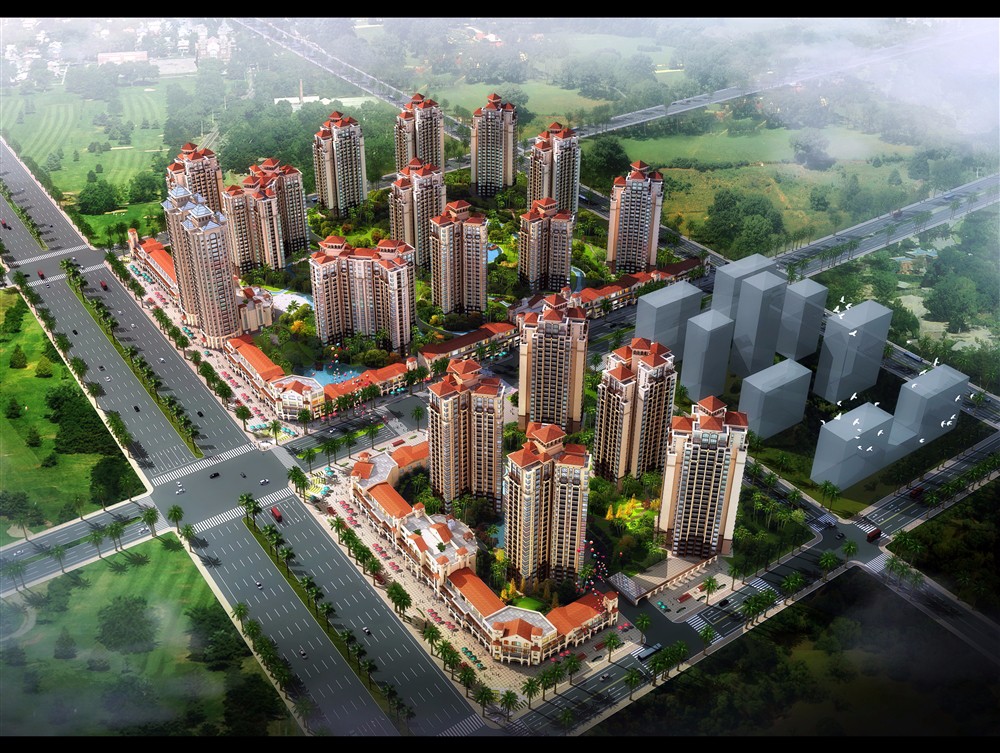 东方锦绣蓝湾鸟瞰图 东方锦绣蓝湾鸟瞰图