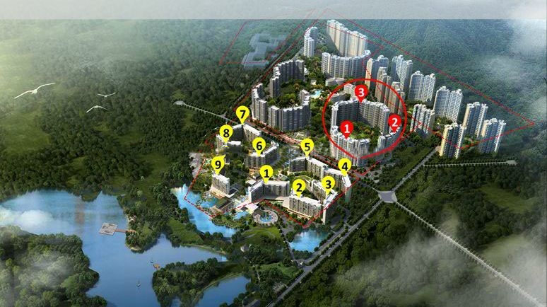 万科湖畔度假公园鸟瞰图