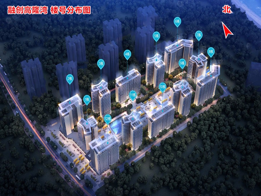 融创高隆湾楼栋分布图
