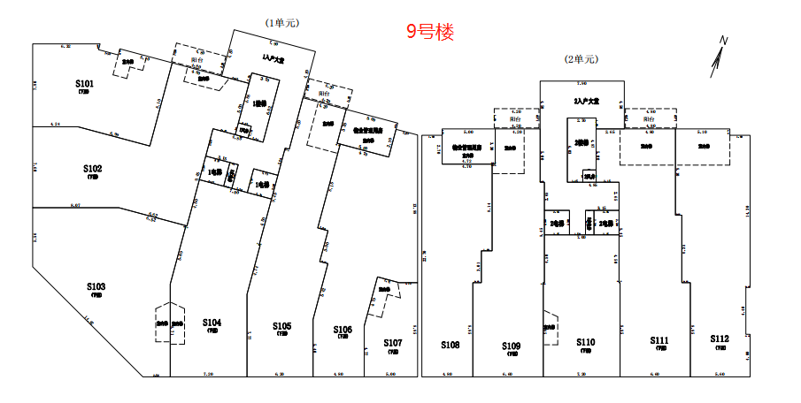 9号楼商铺户型分布
