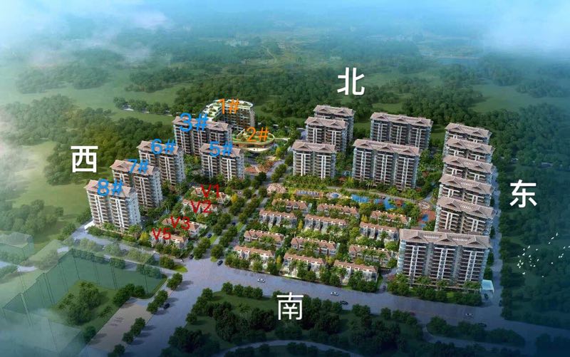 海棠花开楼栋效果图