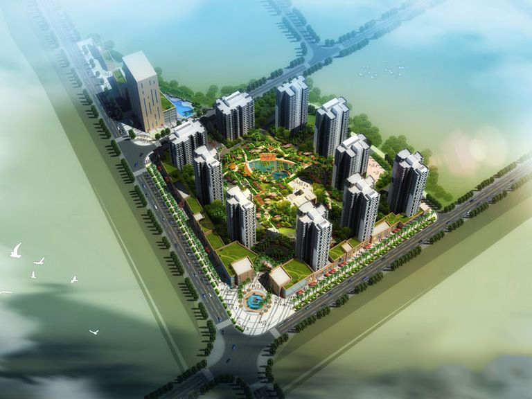 双杰蓝海国际鸟瞰图