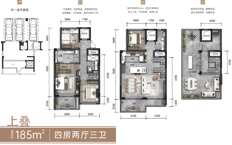 上叠-4房2厅3卫