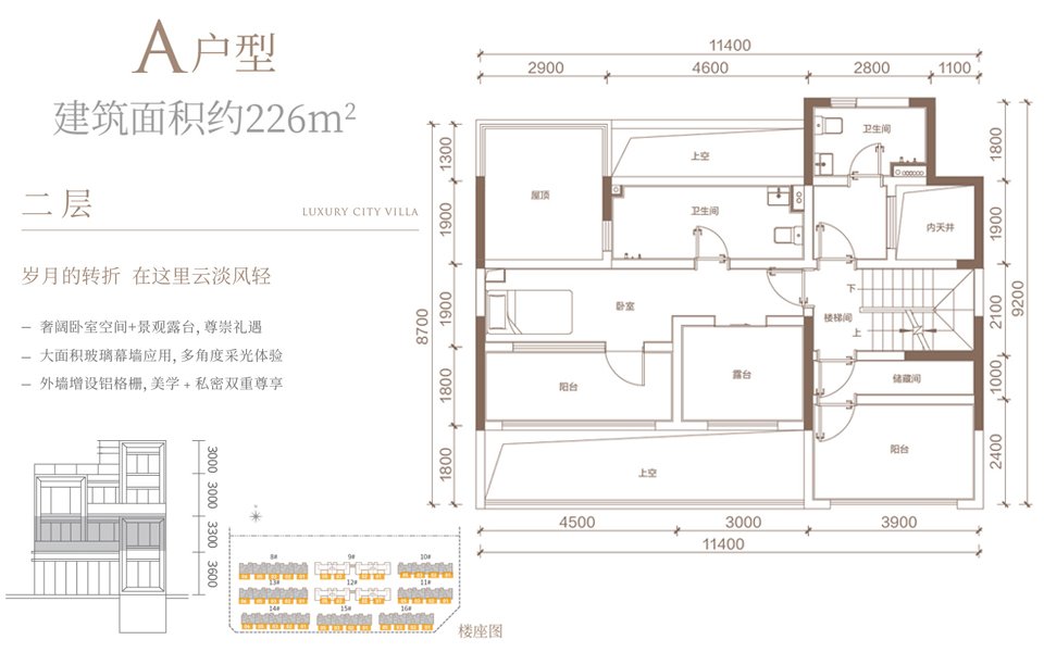 熙园&middot;院墅 A户型二层 5房2厅3卫