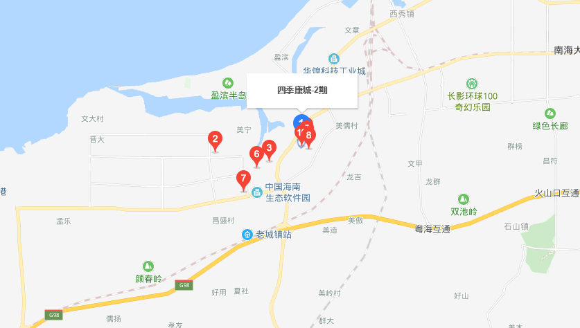 四季康城二期交通图