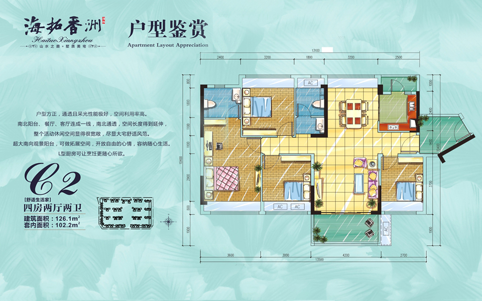 C2户型-4室2厅2卫