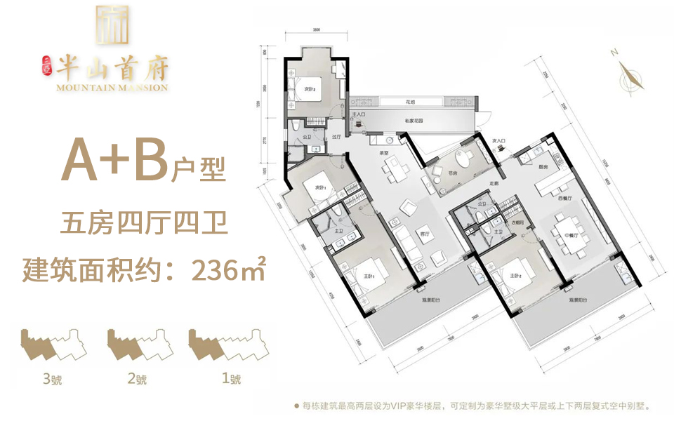 A+B户型 5房4厅4卫