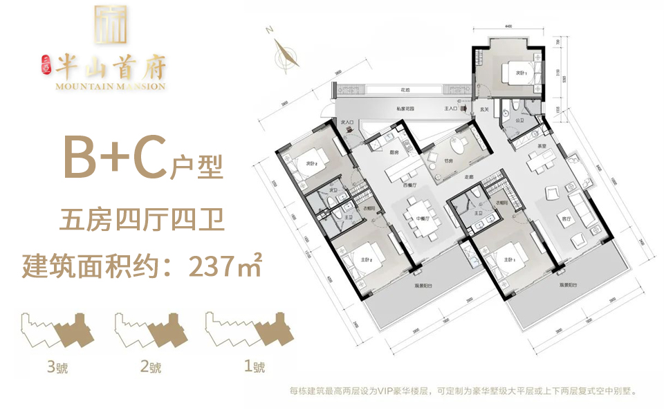 B+C户型 5房4厅4卫
