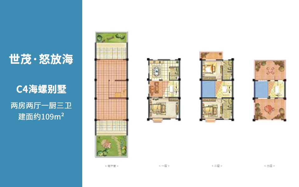 C4海螺别墅户型图2室109