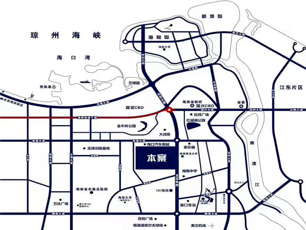 中国城楼盘区位图
