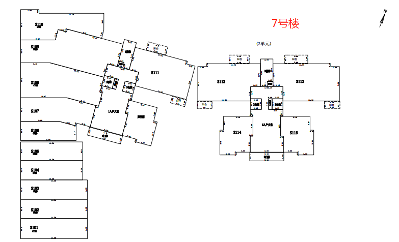 7号楼商铺户型分布