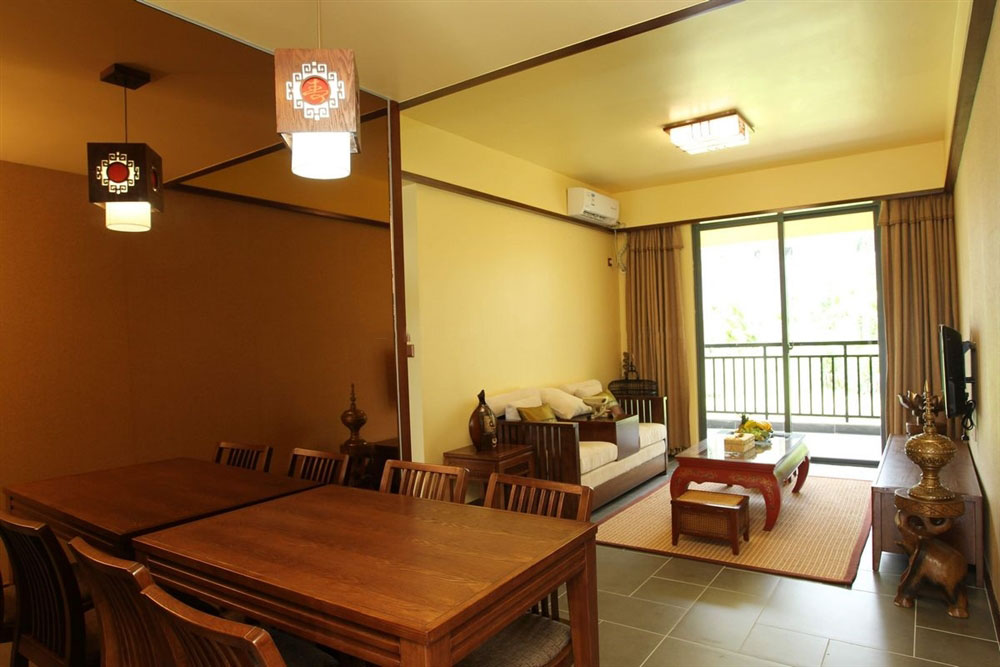 A户型 2房2厅1厨1卫67㎡样板间：餐厅客厅。