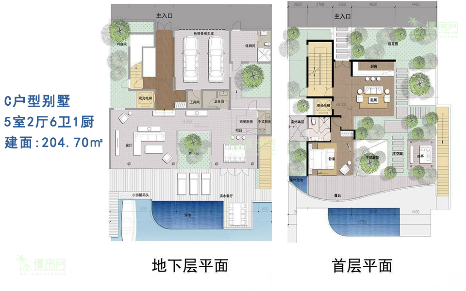 C户型别墅 4室3厅6卫