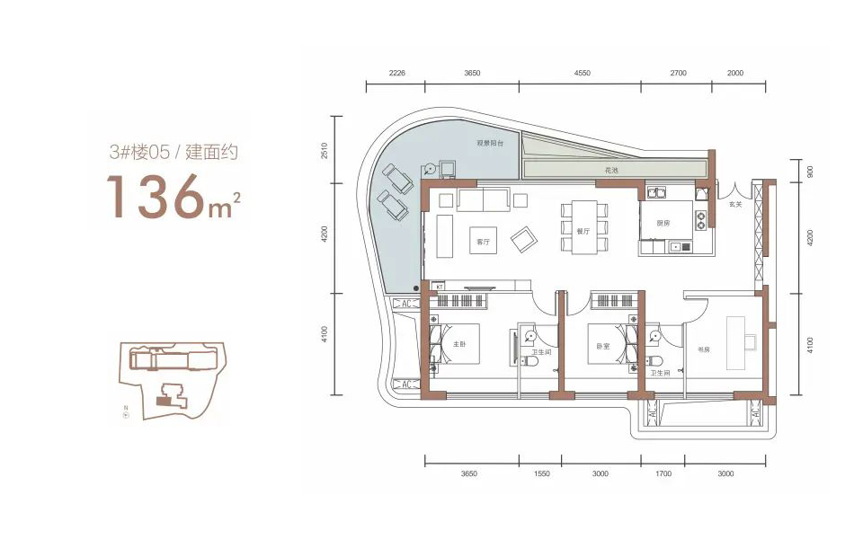 3号楼05户型 3房2厅2卫