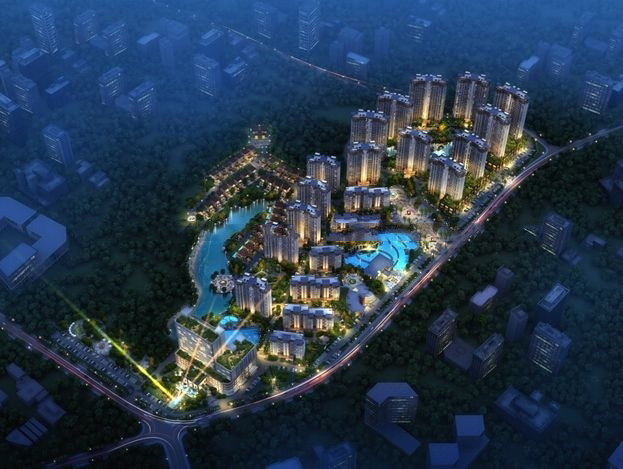 夜景鸟瞰图