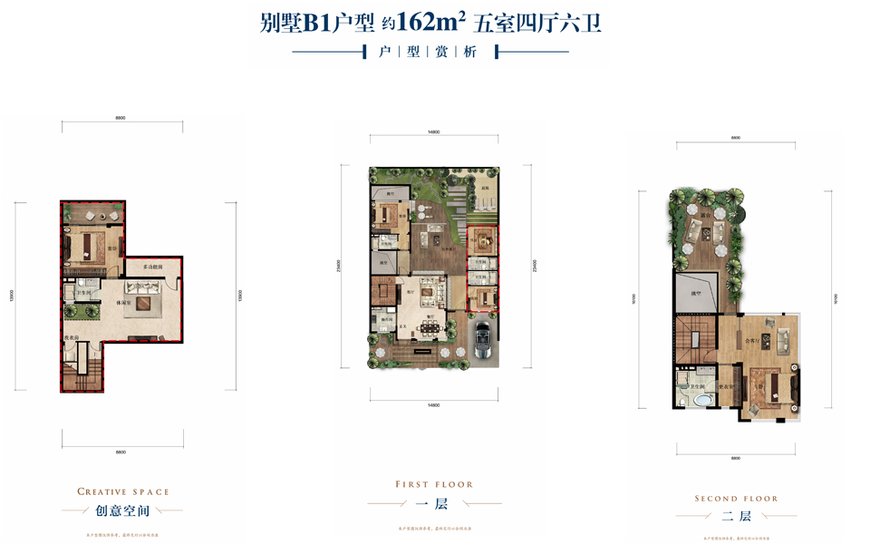 别墅B1户型 五室四厅六卫 