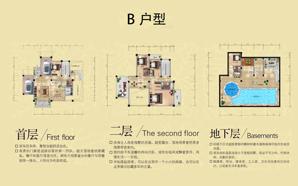B户型 四房三厅三卫 