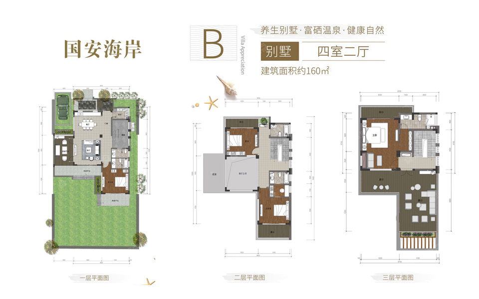 B-02别墅户型 4室2厅1卫 