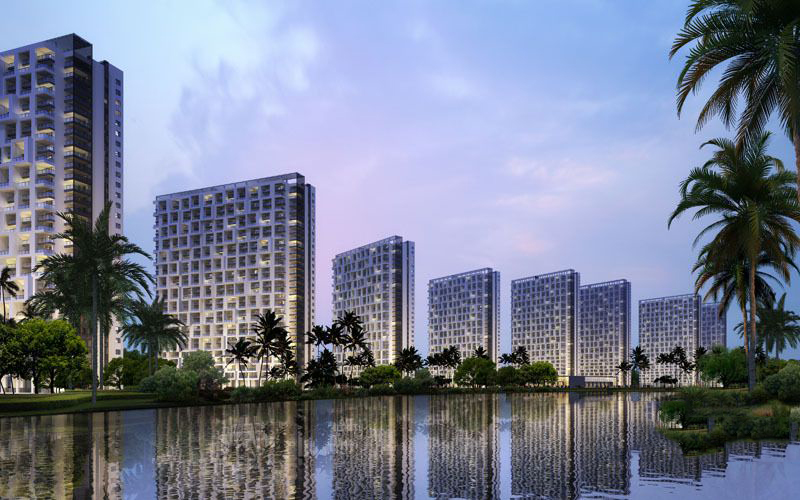 楼栋夜景效果图