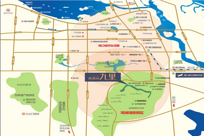 观澜湖九里区位图